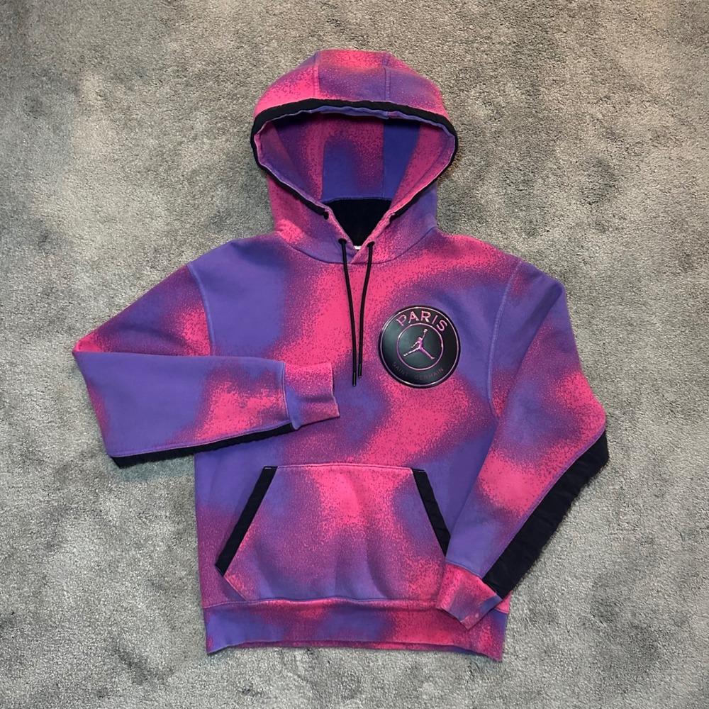 Jordan Hoodie Mens Small Pink Purple PSG Paris Saint-Germain Pullover